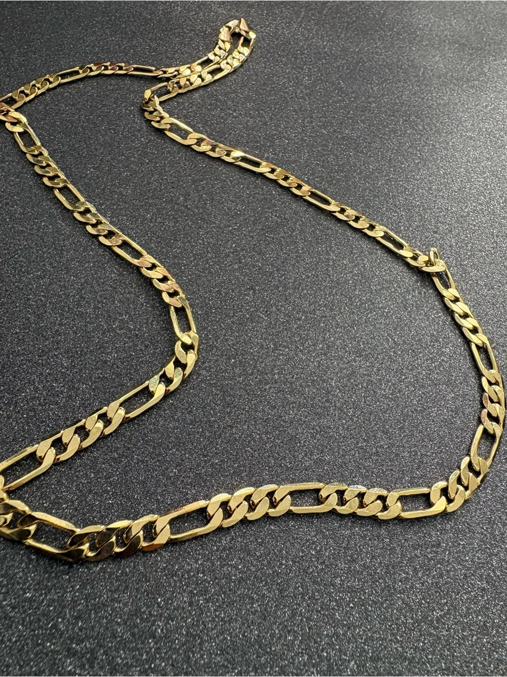 Men's Gold 18k Gold Plated Figaro Chain Necklace - Elegant Link Design